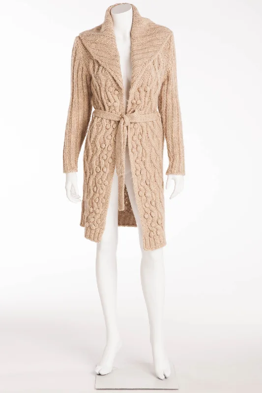 Blumarine - Beige Knit Cashmere Sleeve Sweater - IT 40