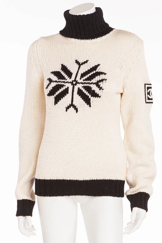 Chanel - Knitted White & Black Sweater - FR 40