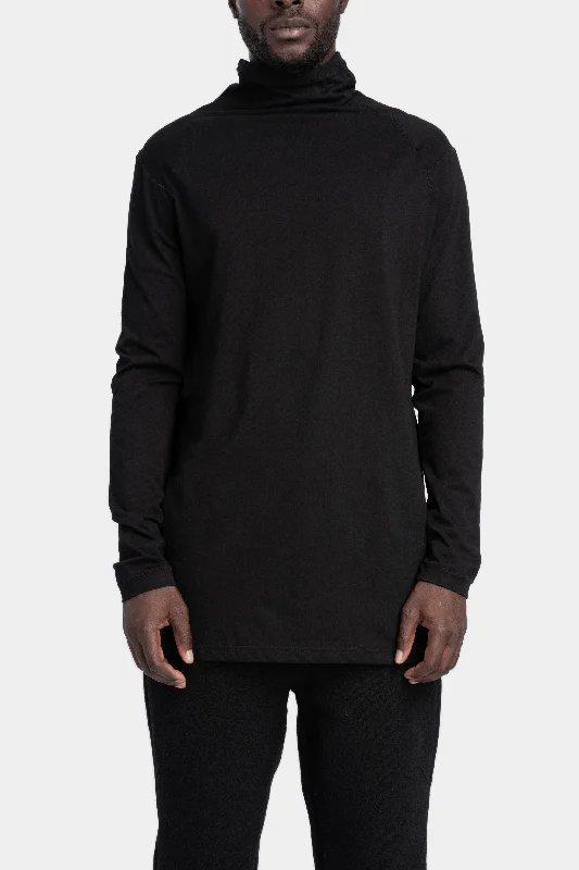 Raglan LS turtleneck T-Shirt, Black