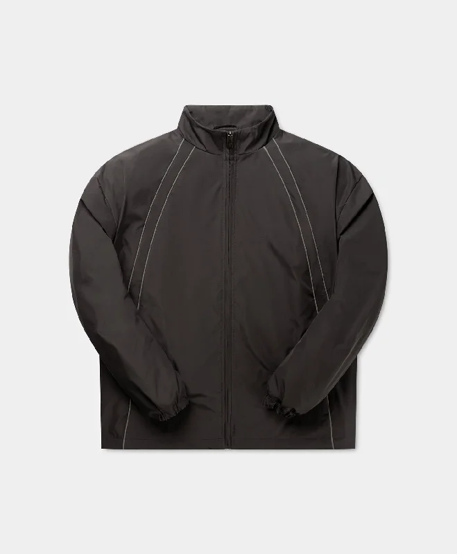 Obsidian Black Taye Logo Relaxed Track Jacket