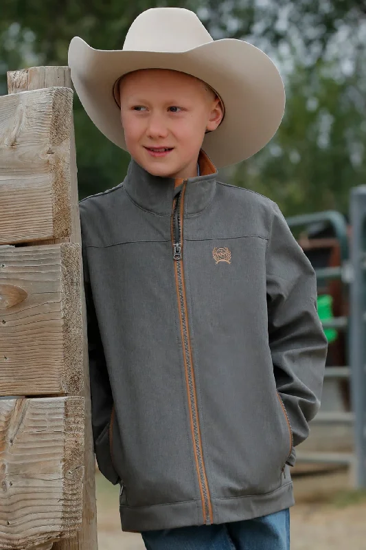 Cinch Boy's Gray Bonded Zip Jacket