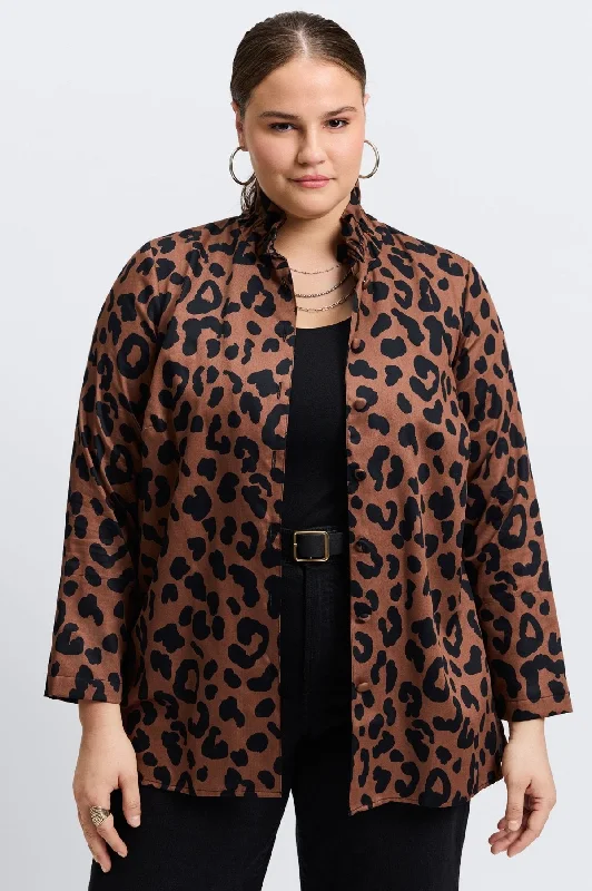 Carolina Plus Cheetah Shirt Jacket