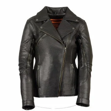 Ladies Vented MC Jacket Black