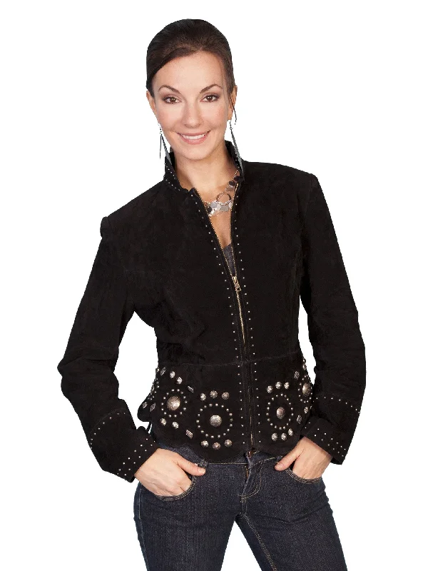 Women's Leather Jacket Collection Suede: Scully Western Studs and Conchos