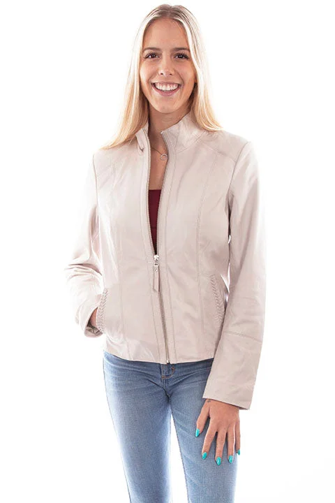 Women's Leather Jacket Collection: Scully Classic Stand Up Collar