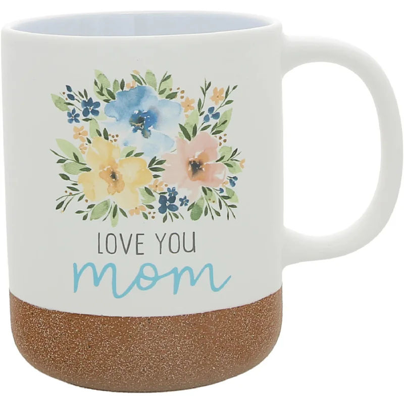 16 oz Love You Mom Mug with Sand Glaze Bottom