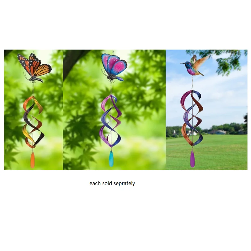 28" Spring Butterfly or Hummingbird Wind Spinner