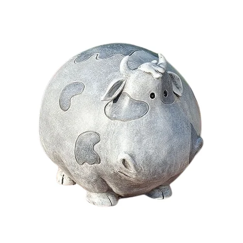 6" Spotted Cow Pudgy Pal Garden Statue