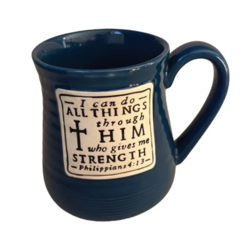 Can Do All Things Pottery Mug