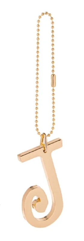 Gold Monogram Anywhere Charm - J