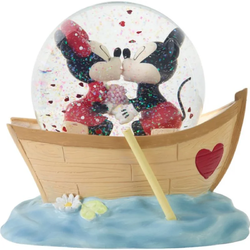 Precious Moments We Will Never Drift Apart Disney Mickey Mouse and Minnie Mouse Musical Snow Globe