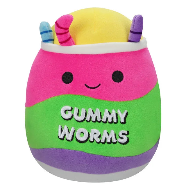 Squishmallow Neon Junk Food Squad Silver the Bag of Gummy Worms 8" Stuffed Plush by Kelly Toy