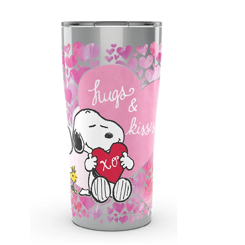 Tervis Peanuts Snoopy Valentines 20 oz. Stainless Steel Insulated Tumbler With Slider Lid