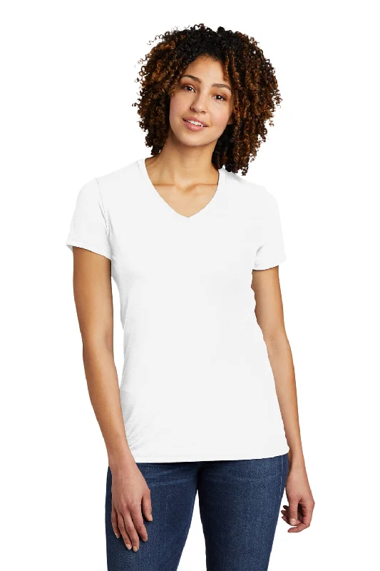 Allmade Womens Short Sleeve V-Neck T-Shirt - Bright White