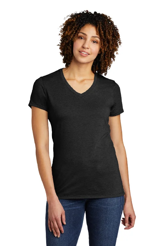 Allmade Womens Short Sleeve V-Neck T-Shirt - Space Black