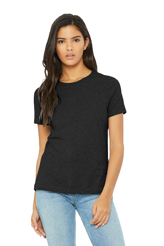 Bella + Canvas Womens CVC Short Sleeve Crewneck T-Shirt - Heather Black