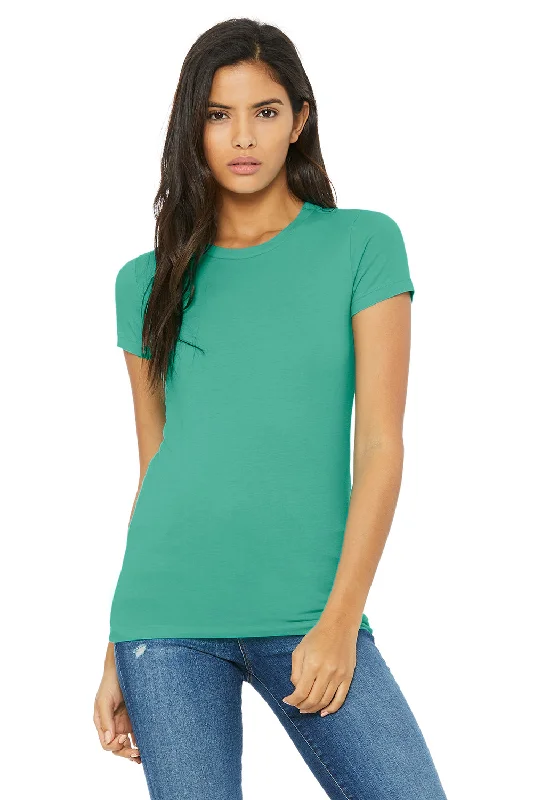 Bella + Canvas Womens The Favorite Short Sleeve Crewneck T-Shirt - Teal Green