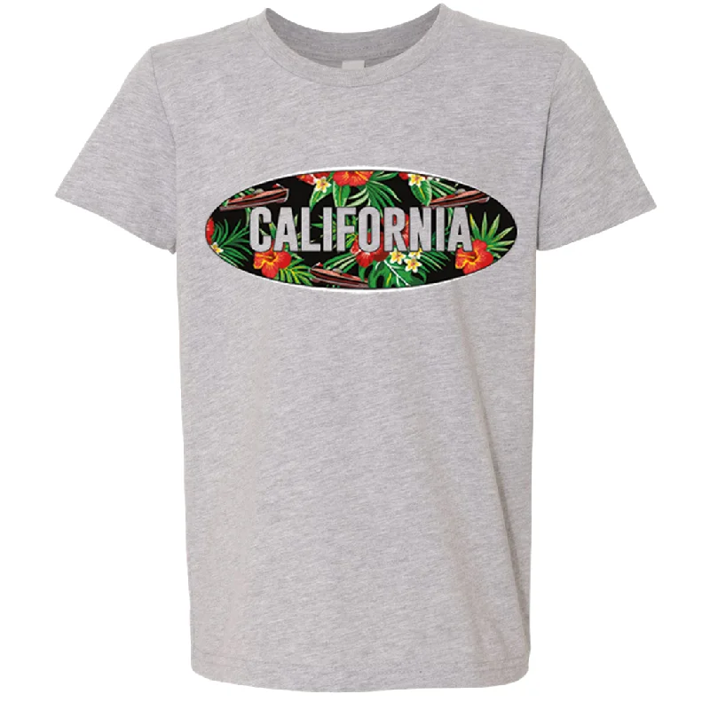 California Tropical Flowers Logo Asst Colors Youth T-Shirt/tee