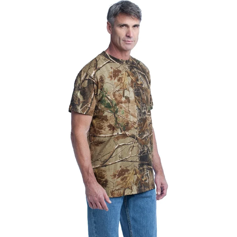 CLOSEOUT - Russell Outdoors Realtree Explorer 100% Cotton T-Shirt with Pocket