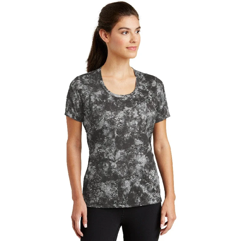 CLOSEOUT - Sport-Tek Ladies Mineral Freeze Scoop Neck Tee