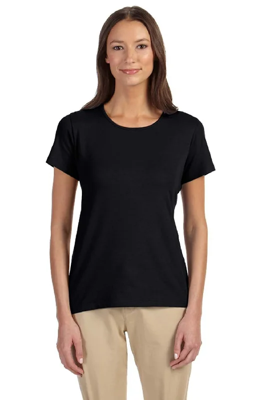 Devon & Jones Womens Perfect Fit Short Sleeve Crewneck T-Shirt - Black