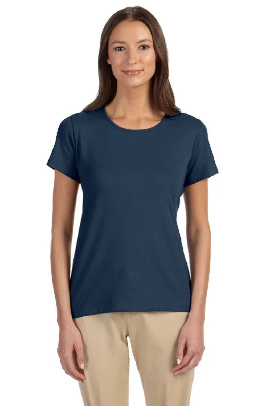 Devon & Jones Womens Perfect Fit Short Sleeve Crewneck T-Shirt - Navy Blue