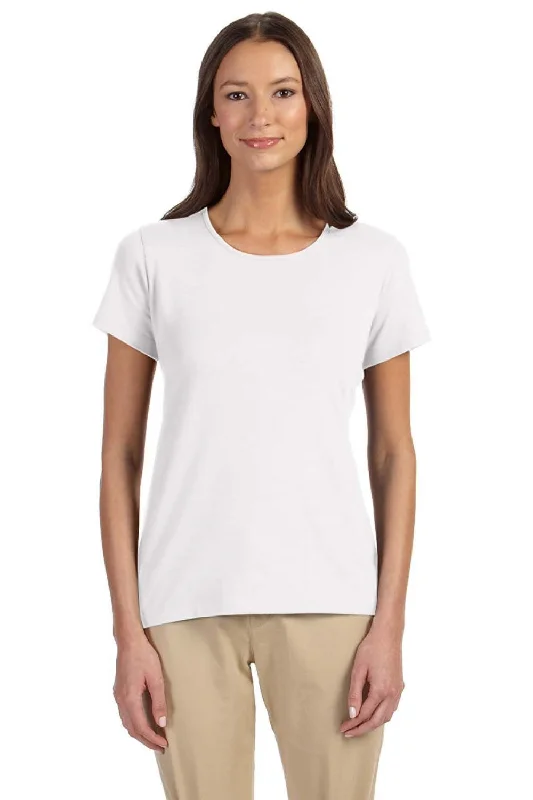 Devon & Jones Womens Perfect Fit Short Sleeve Crewneck T-Shirt - White