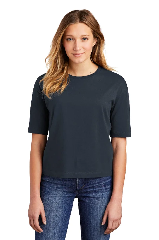 District Womens Very Important Boxy Short Sleeve Crewneck T-Shirt - New Navy Blue