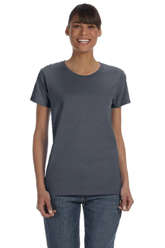 Gildan Womens Short Sleeve Crewneck T-Shirt - Heather Dark Grey