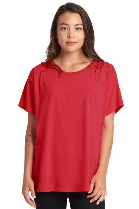 Next Level Womens Ideal Flow Short Sleeve Crewneck T-Shirt - Red - Closeout