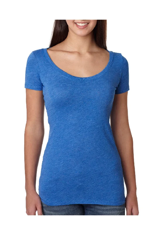 Next Level Womens Jersey Short Sleeve Scoop Neck T-Shirt - Vintage Royal Blue - Closeout