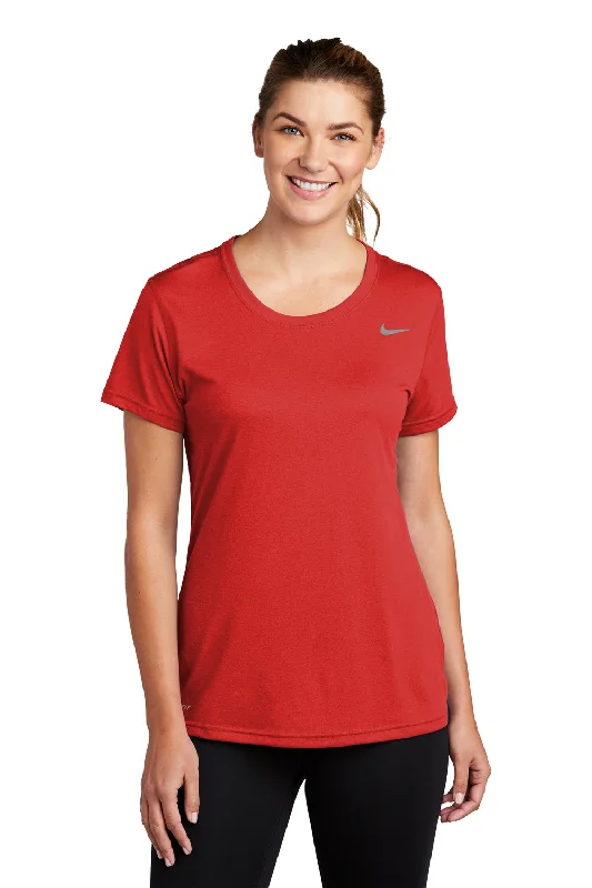 Nike Womens Legend Dri-Fit Moisture Wicking Short Sleeve Crewneck T-Shirt - University Red