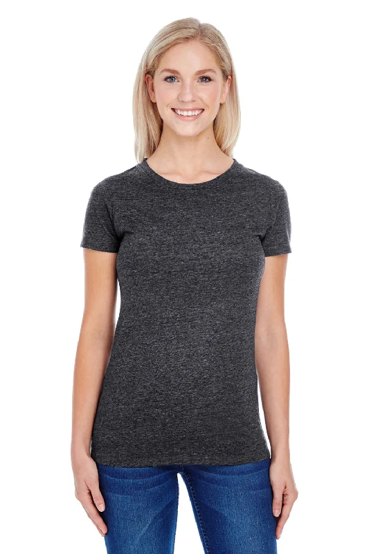 Threadfast Apparel Womens Short Sleeve Crewneck T-Shirt - Black