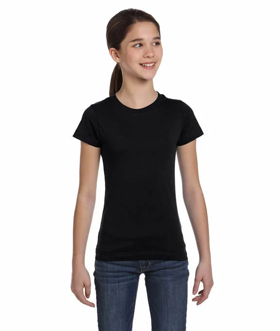 2616 - LAT Girls Fine Jersey T-Shirt | Black