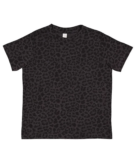 3321 - Rabbit Skins Toddler Fine Jersey T-Shirt | Black Leopard