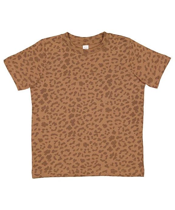 3321 - Rabbit Skins Toddler Fine Jersey T-Shirt | Brown Leopard