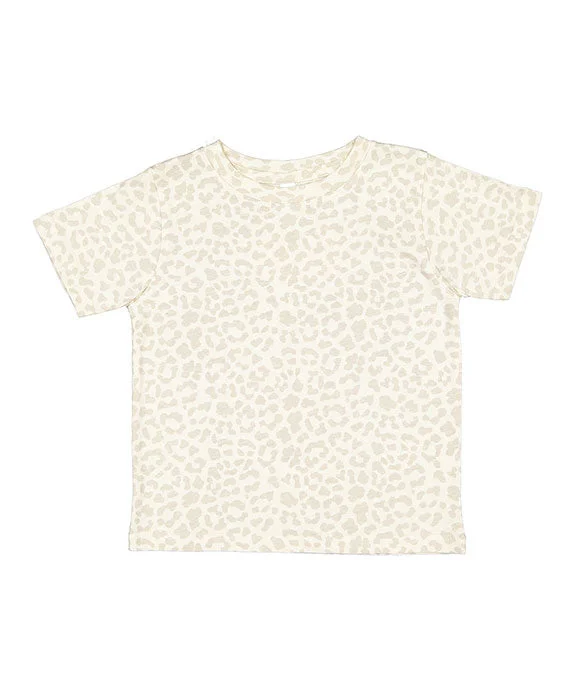 3321 - Rabbit Skins Toddler Fine Jersey T-Shirt | Natural Leopard