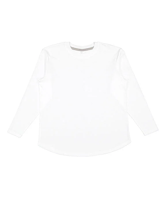 3508 - LAT Ladies Relaxed Long Sleeve T-Shirt | White