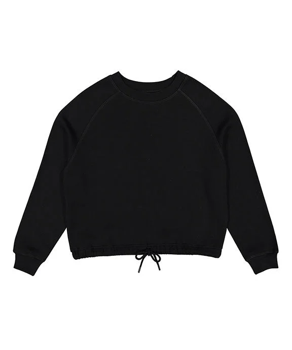 3528 - LAT Ladies Boxy Fleece Sweatshirt | Black