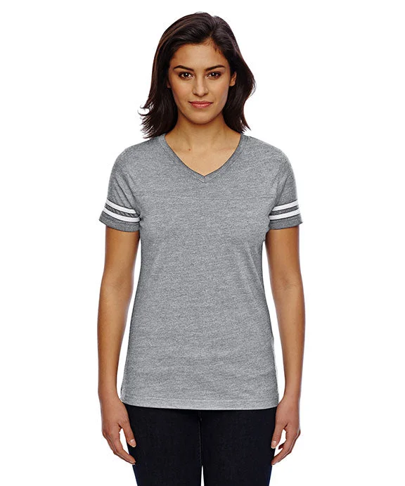 3537 - LAT Ladies Football T-Shirt | Vintage Heather/White