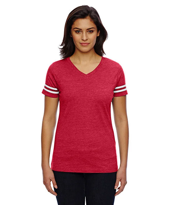 3537 - LAT Ladies Football T-Shirt | Vintage Red/White