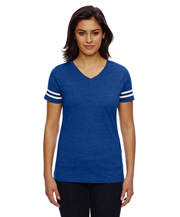 3537 - LAT Ladies Football T-Shirt | Vintage Royal/White