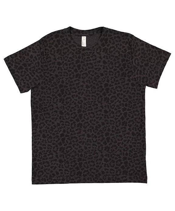 6101 - LAT Youth Fine Jersey T-Shirt | Black Leopard