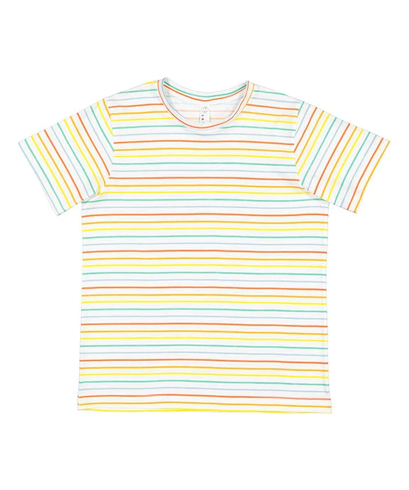 6101 - LAT Youth Fine Jersey T-Shirt | Rainbow Stripe