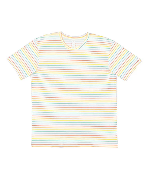 6901 - LAT Fine Jersey T-Shirt | Rainbow Stripe