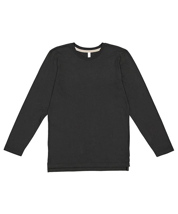 6918 - LAT Mens Fine Jersey Long-Sleeve T-Shirt | Black/Titanium