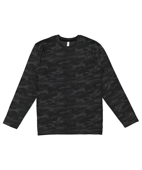 6918 - LAT Mens Fine Jersey Long-Sleeve T-Shirt | Storm Camo/Black