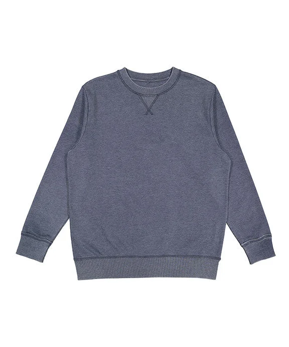 6935 - LAT Adult Vintage Wash Fleece Sweatshirt | Washed Navy