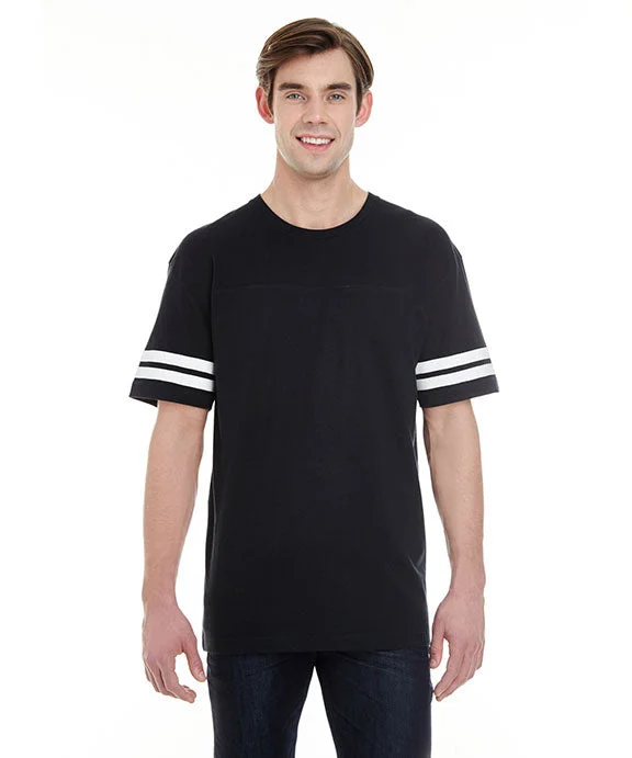 6937 - LAT Mens Football T-Shirt | Black/White