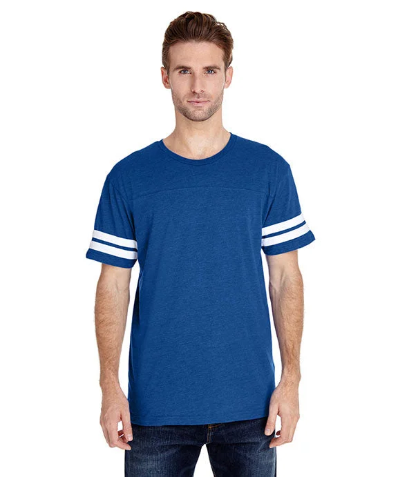 6937 - LAT Mens Football T-Shirt | Vintage Royal/White